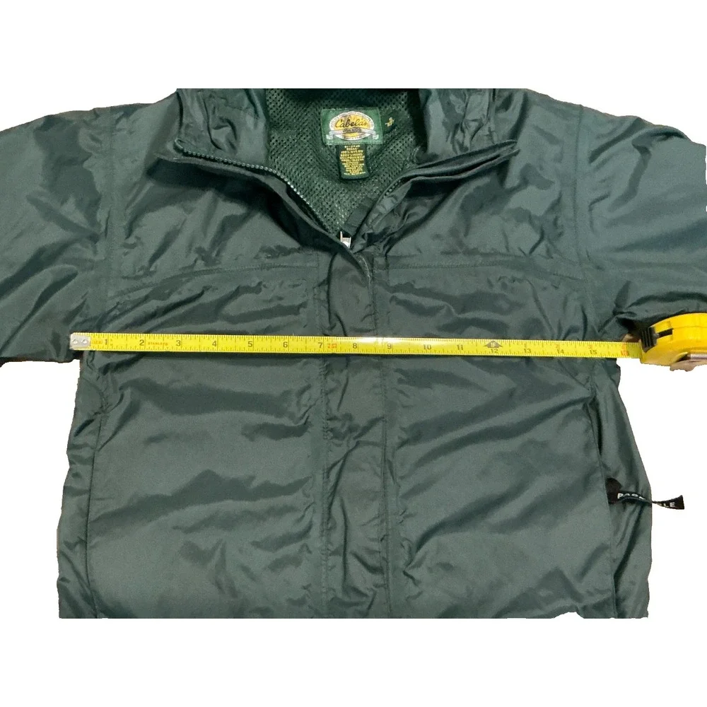 Cabelas Kid Youth Visor Hooded Mesh Lined Lightweight Packable Windbreaker Small